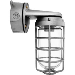 RAB Vaporproof VXBR100DG Cast Aluminum Wall Light with Glass Globe NOS